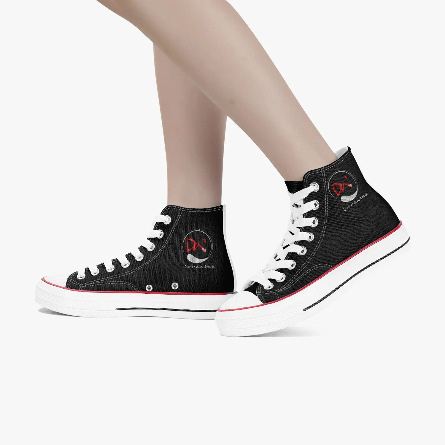 285. New High-Top Canvas Shoes - black