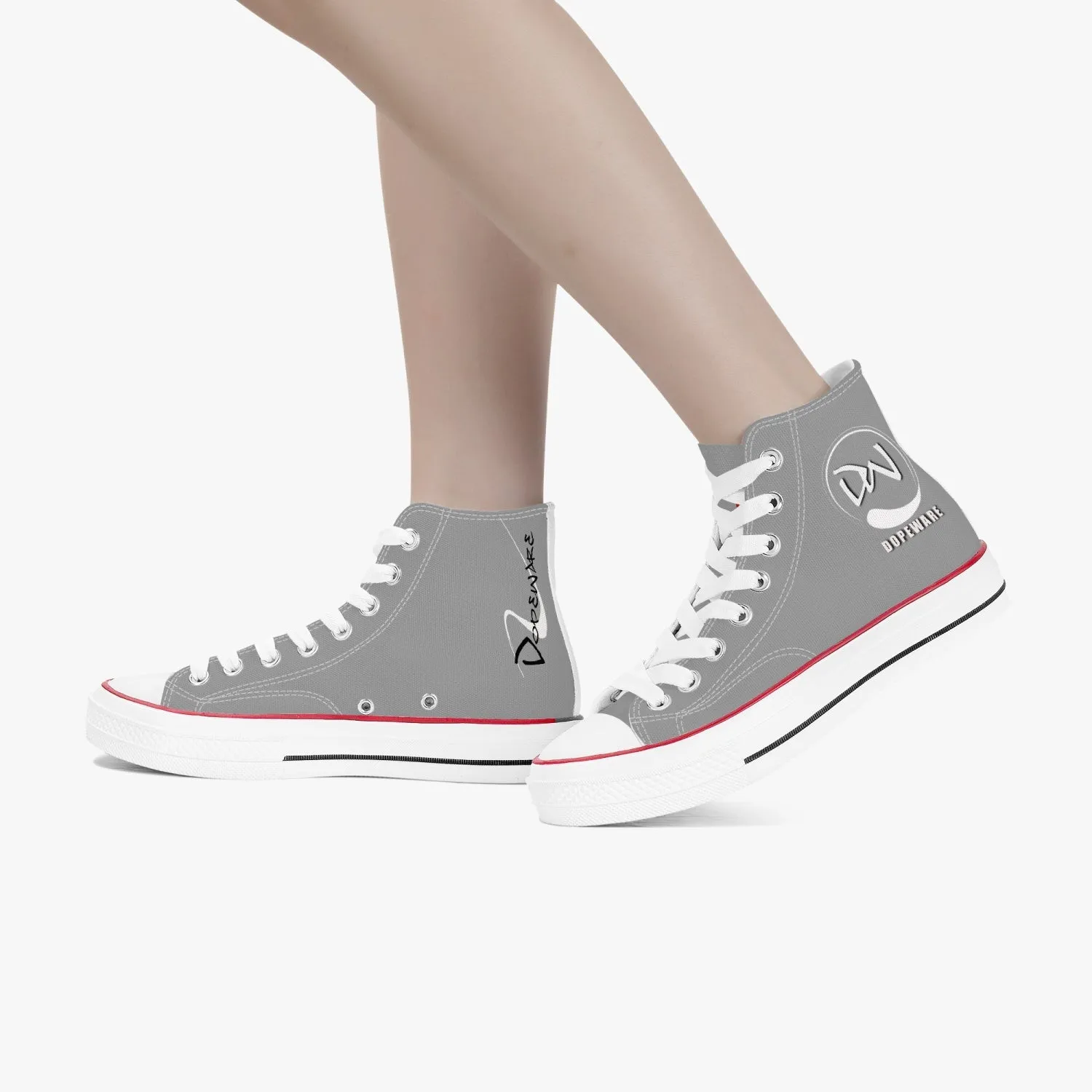 285. New High-Top Canvas Shoes - Gray