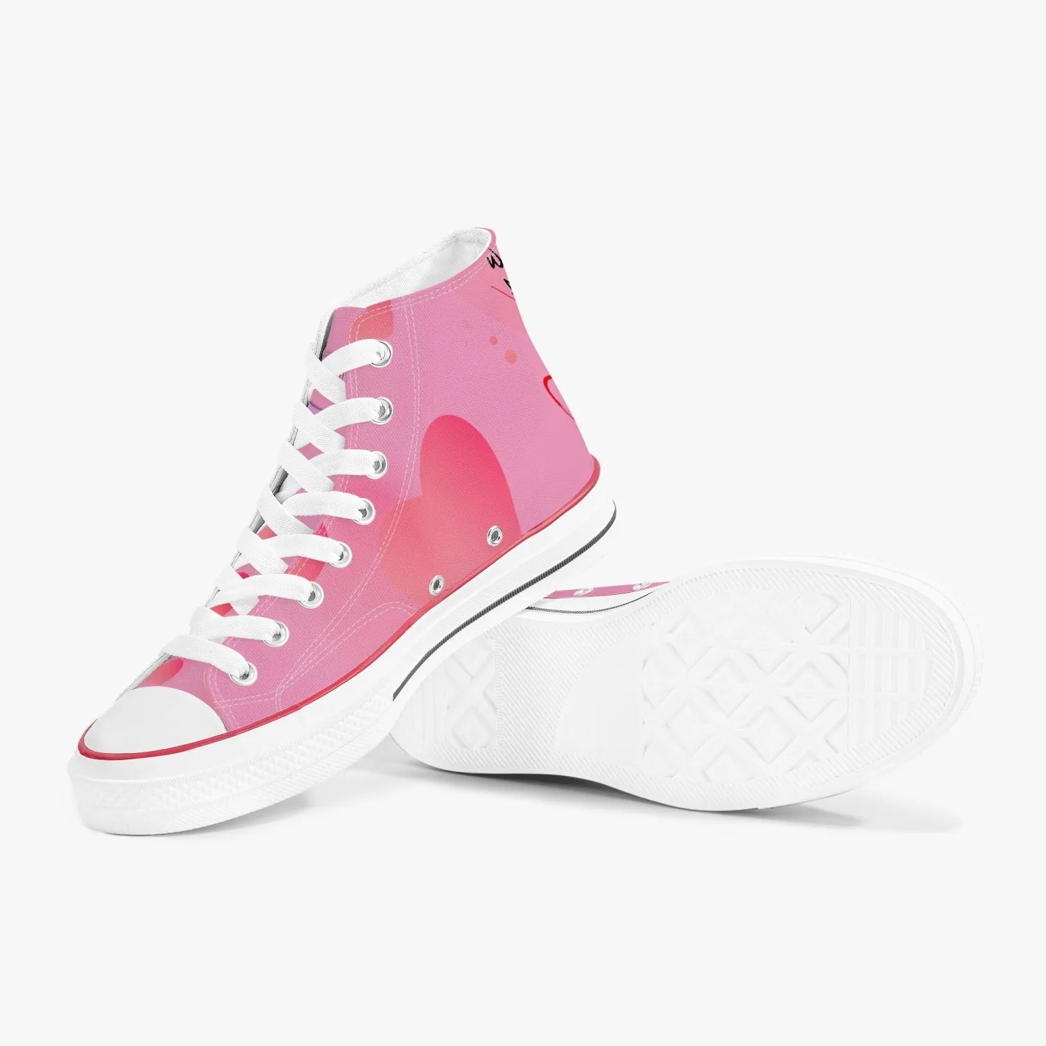 285. New High-Top Canvas Shoes - White