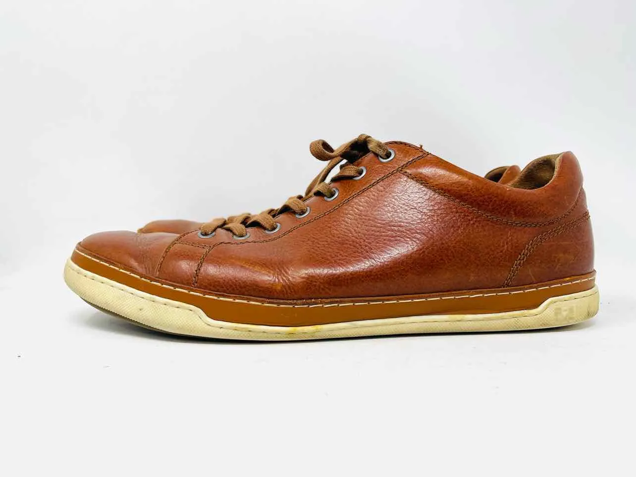 Allen Edmonds Size 13 Cognac Lace-Up Leather Men's Sneakers- Men's