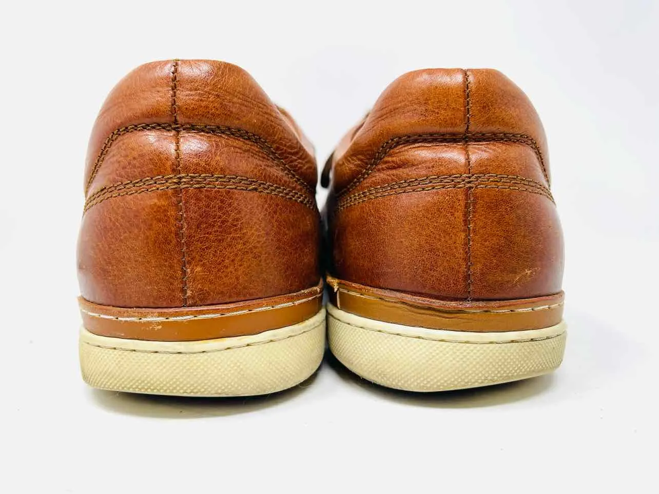 Allen Edmonds Size 13 Cognac Lace-Up Leather Men's Sneakers- Men's