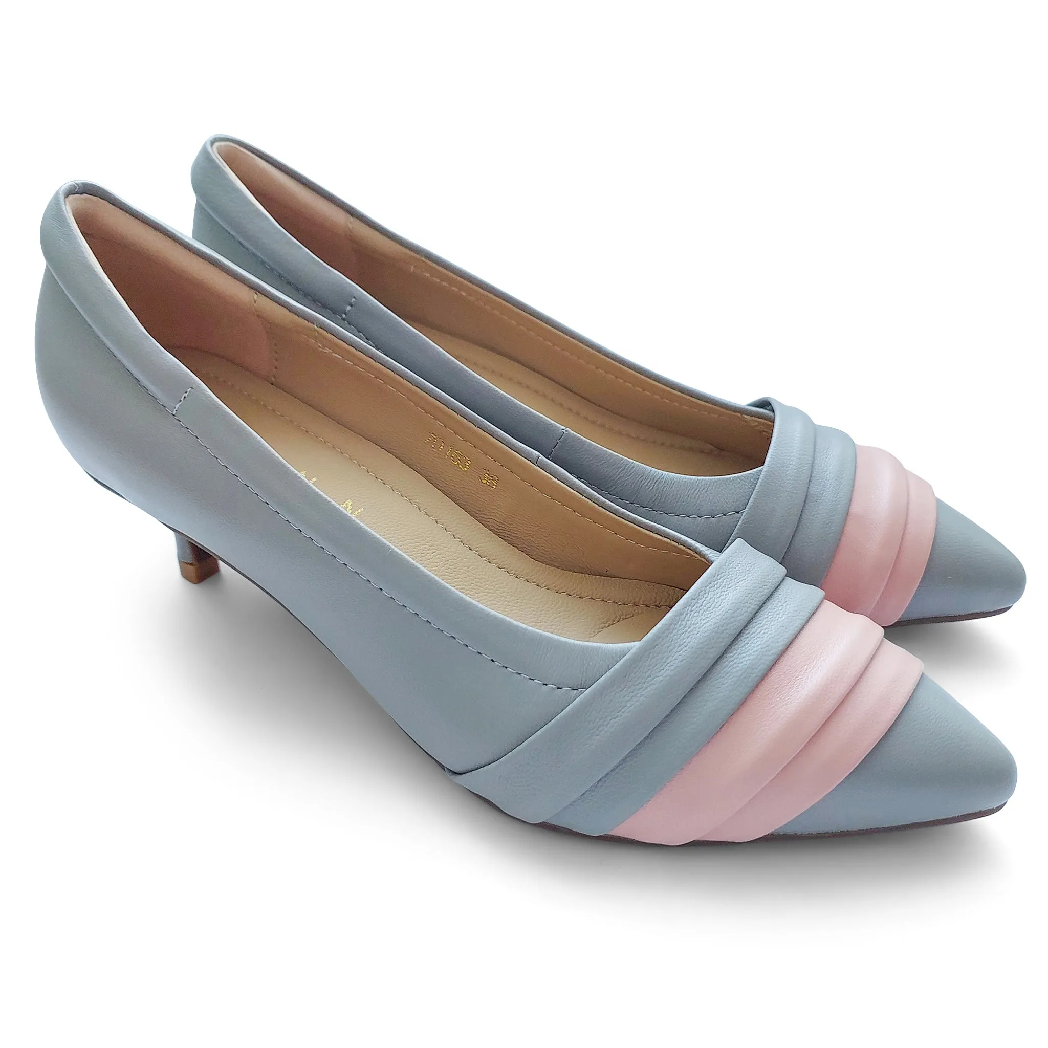 Anne Signature lambskin pumps with pleats