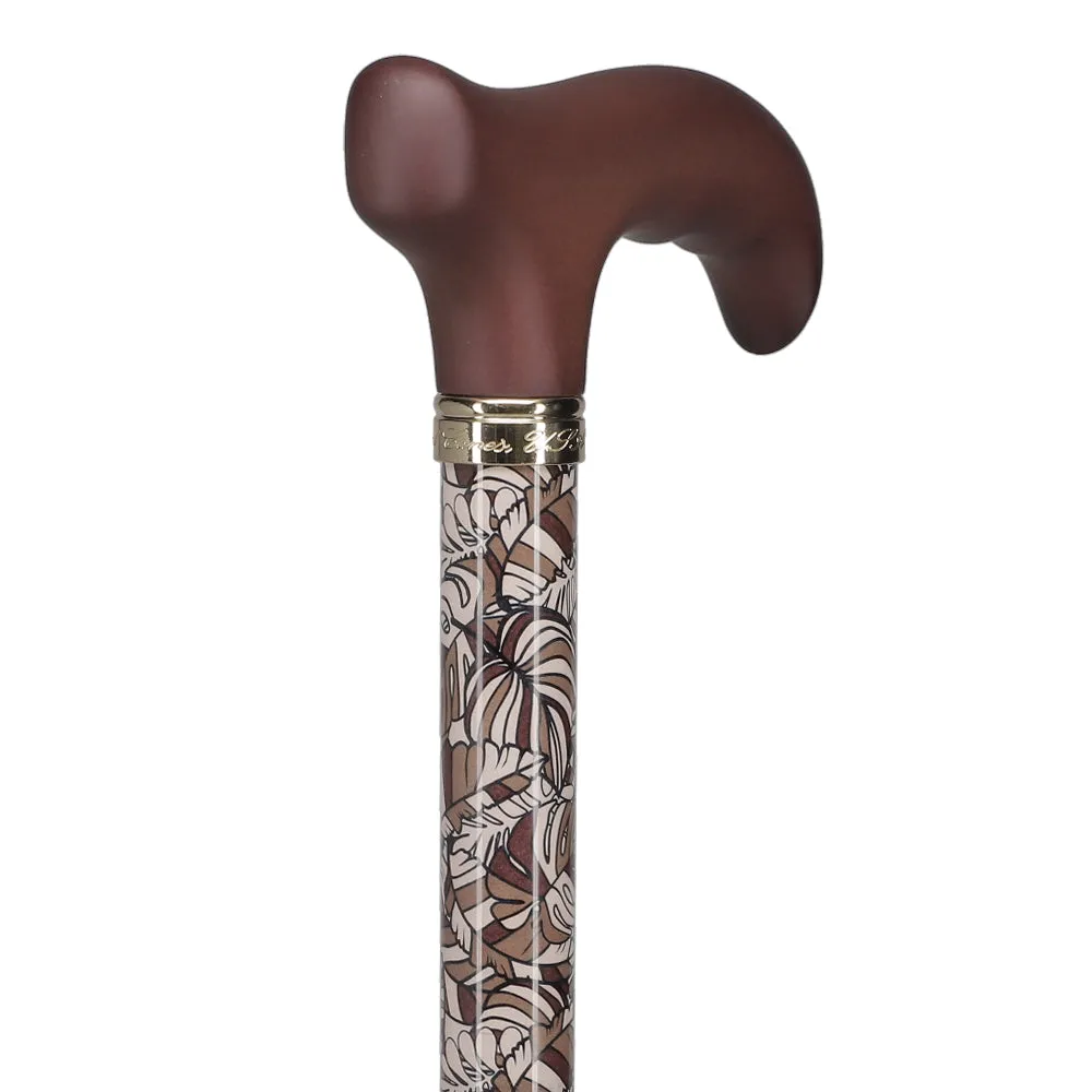 Bahama Leaf Adjustable Derby Cane - w/ SafeTbase