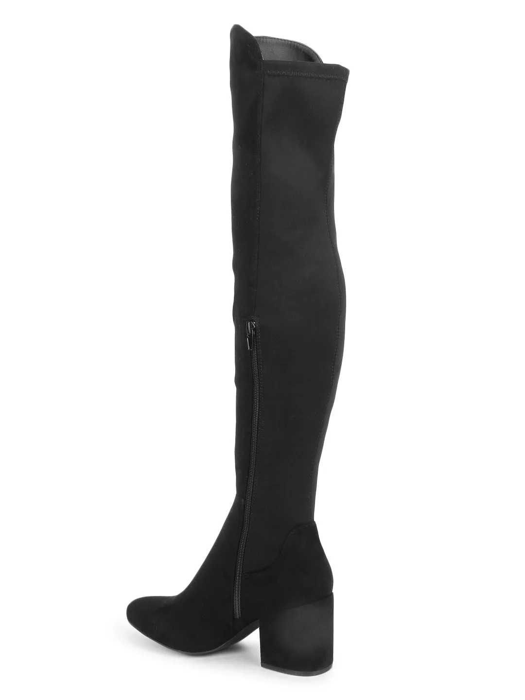 Black Suede Long Boots