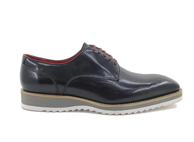 Burnished Calfskin Lace-Up Shoe Black