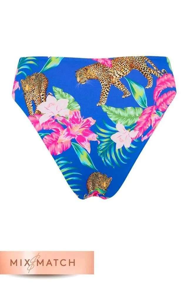 Calypso Bottom In Blue Tropical Leopard