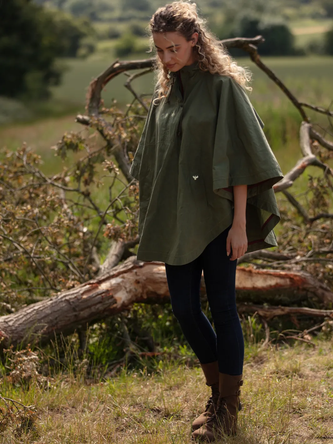 Derby Unisex Dry Wax Cape - Army Green