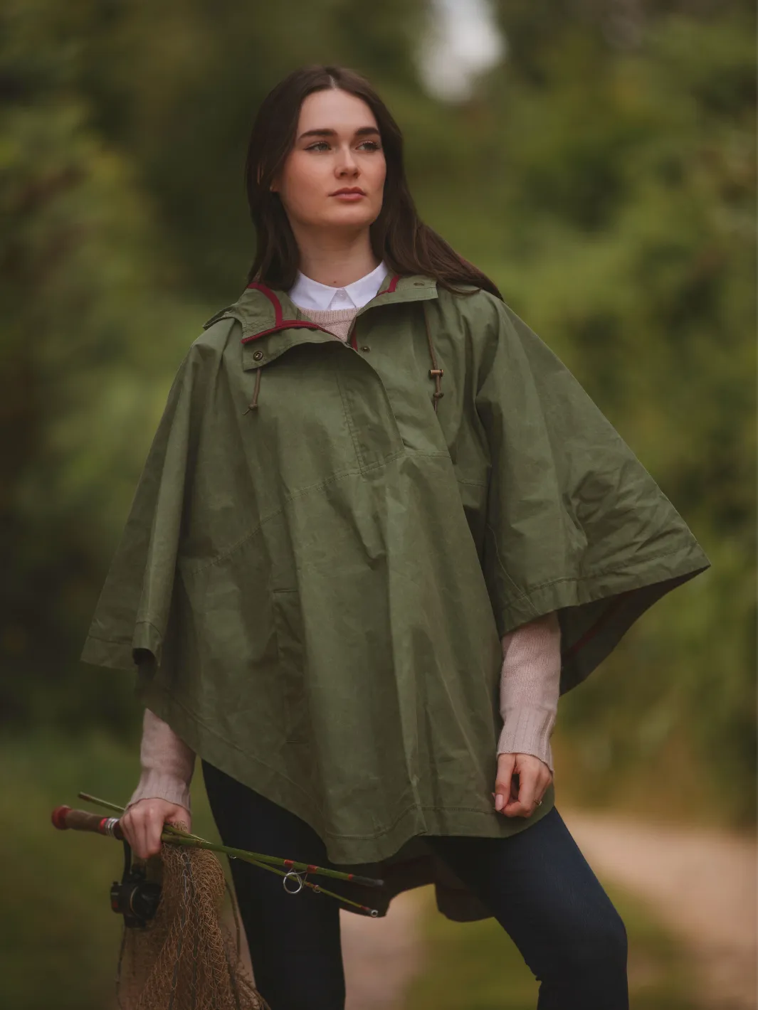 Derby Unisex Dry Wax Cape - Army Green