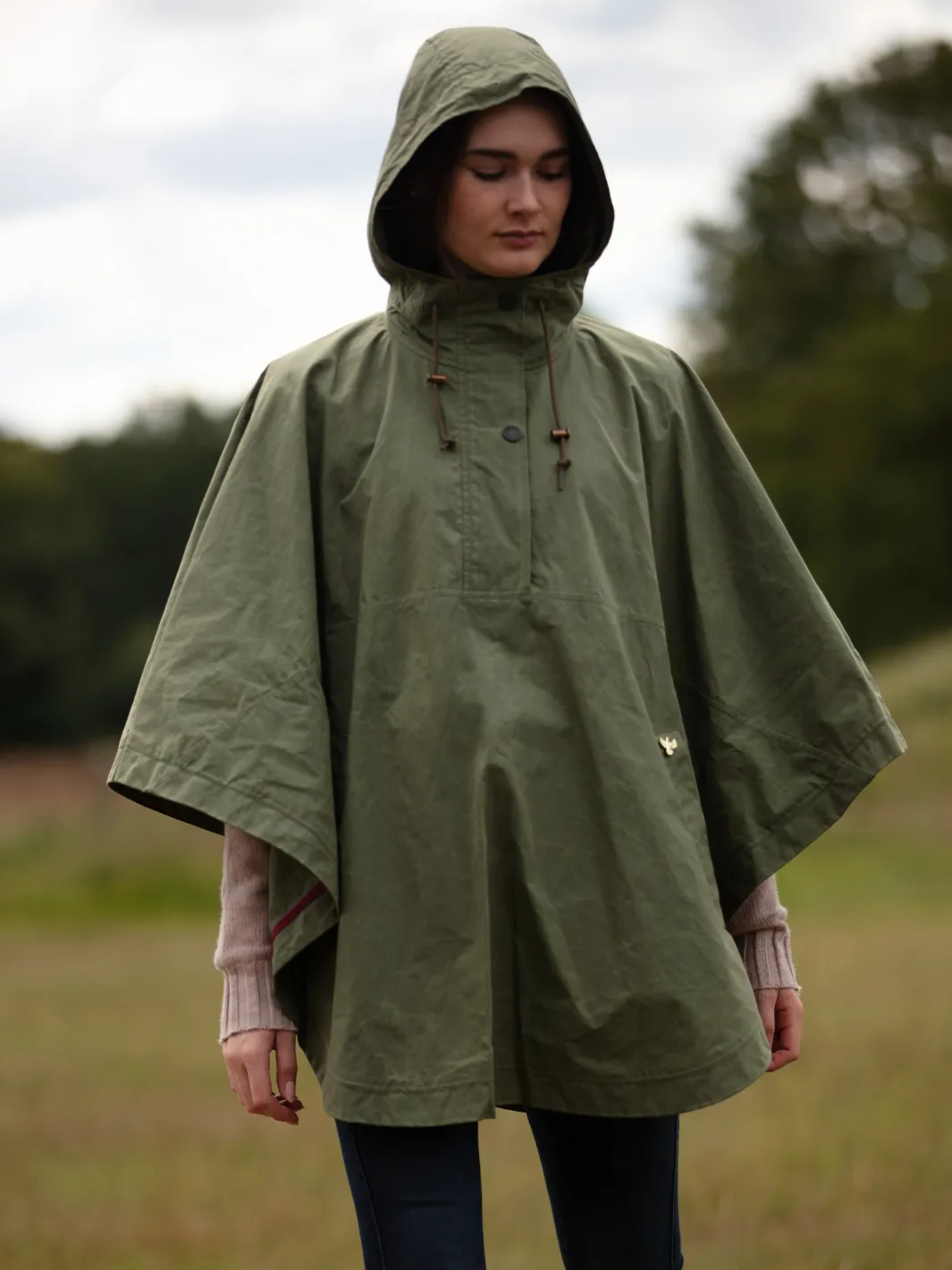 Derby Unisex Dry Wax Cape - Army Green