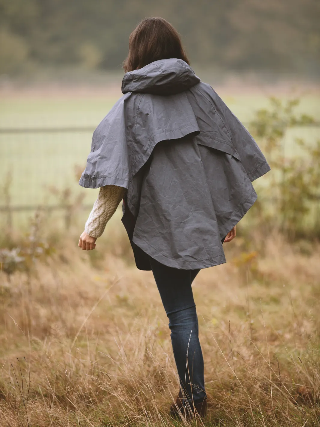 Derby Unisex Dry Wax Cape - Charcoal Grey