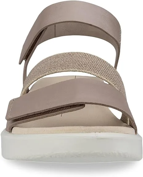 Ecco Women's Flowt Strappy Sandal in Grey Rose Metallic