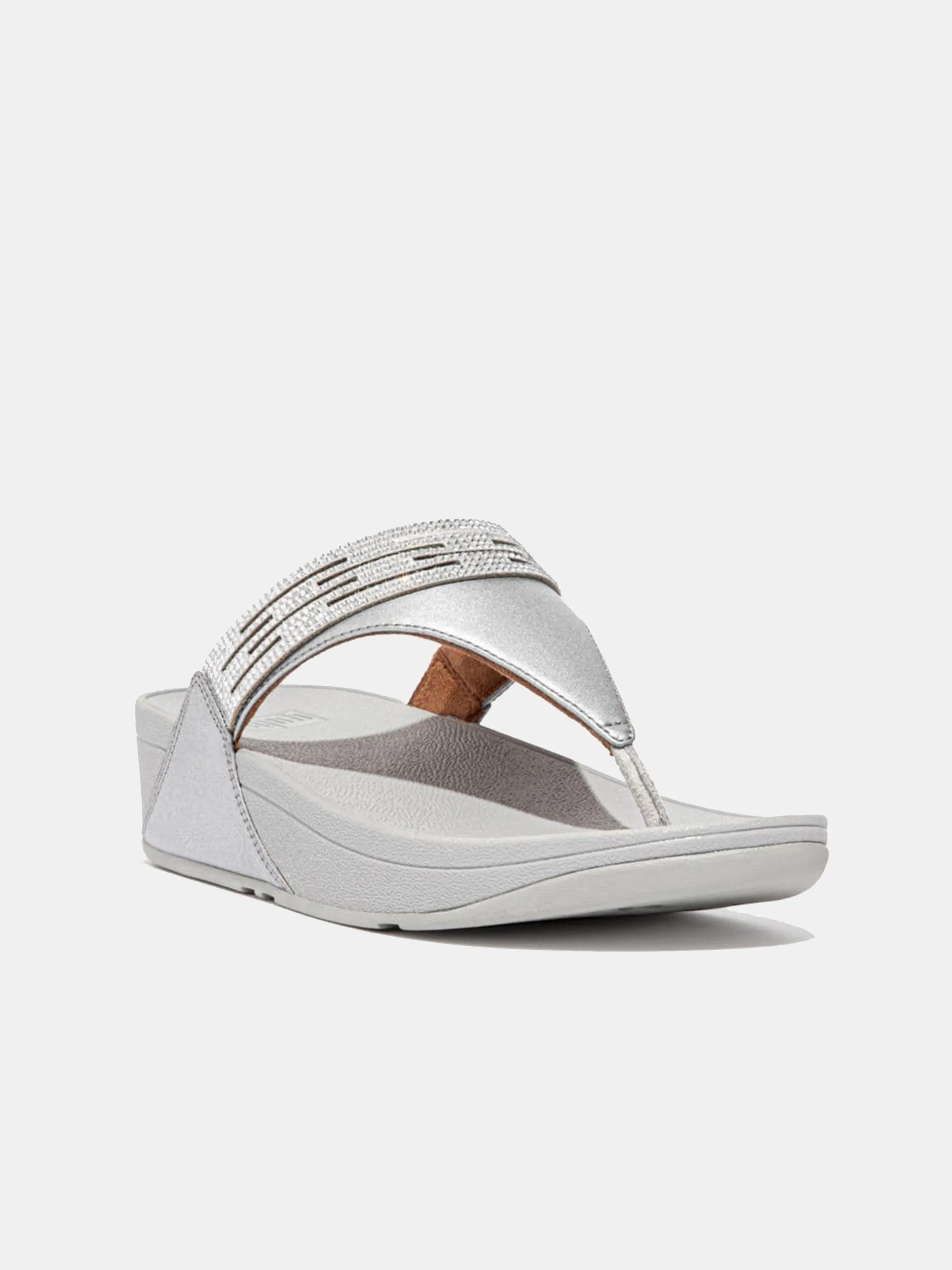 FitFlop Lulu Women's Lasercrystal Leather Toe-Post Sandals