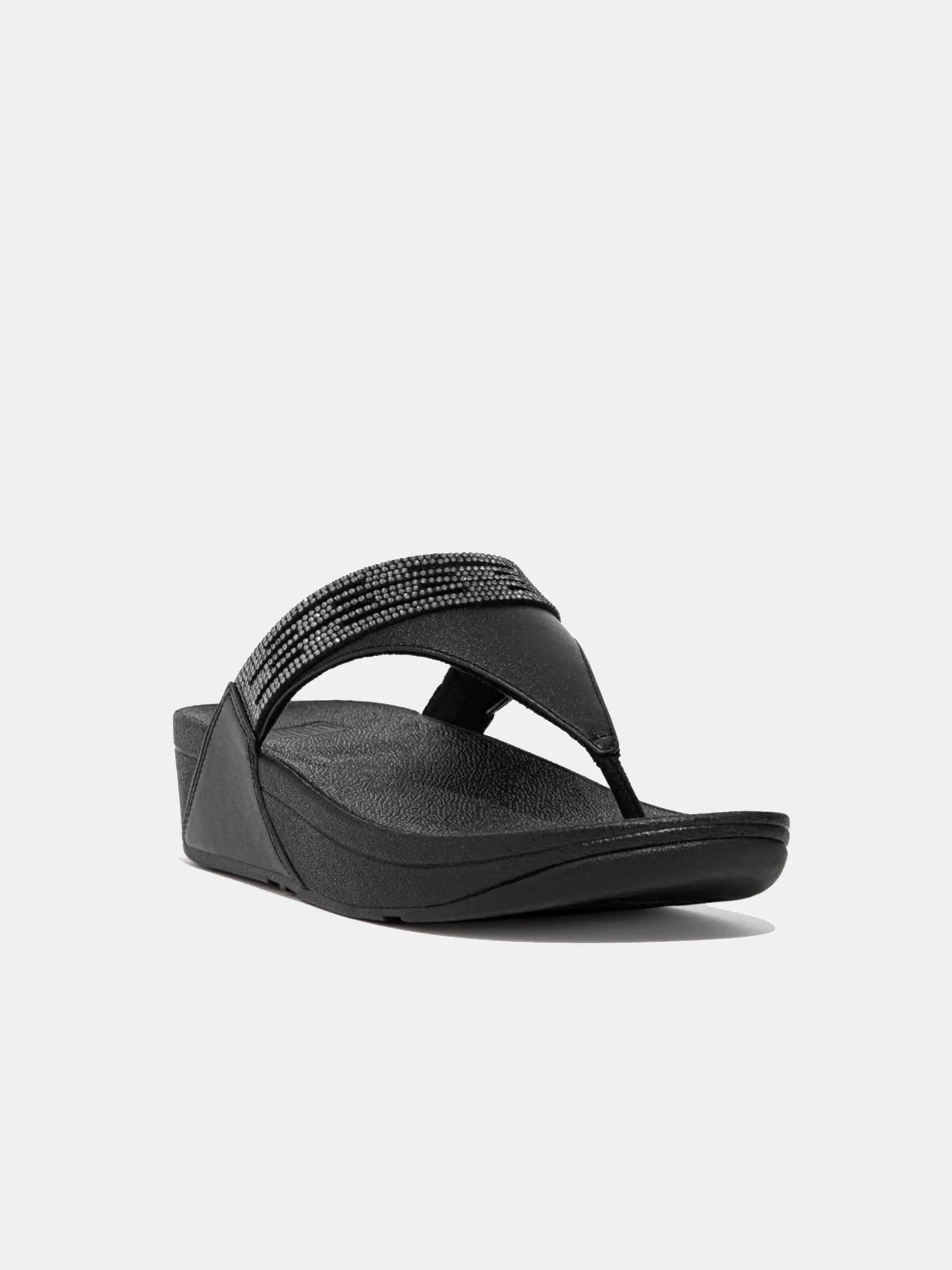 FitFlop Lulu Women's Lasercrystal Leather Toe-Post Sandals