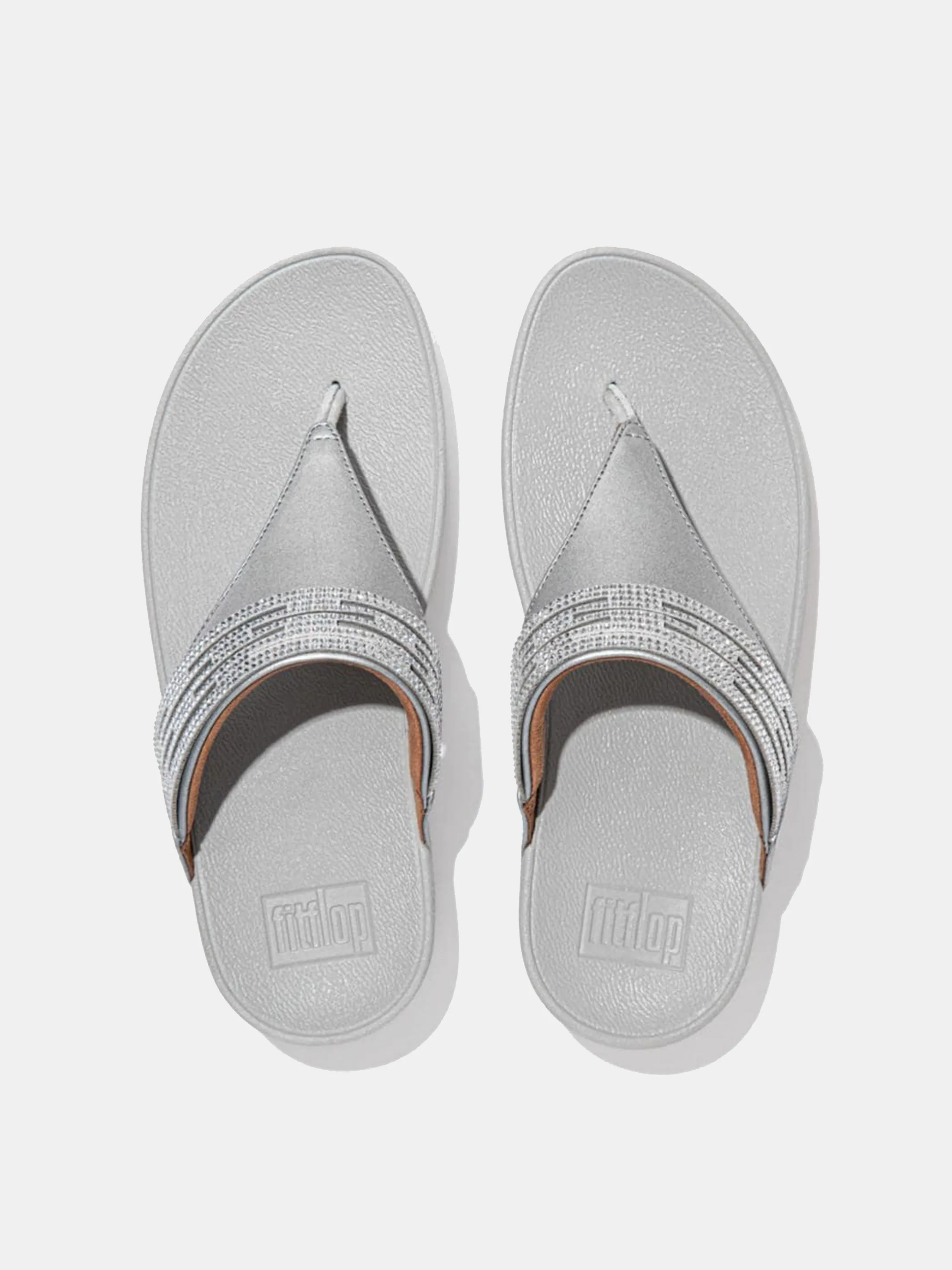 FitFlop Lulu Women's Lasercrystal Leather Toe-Post Sandals