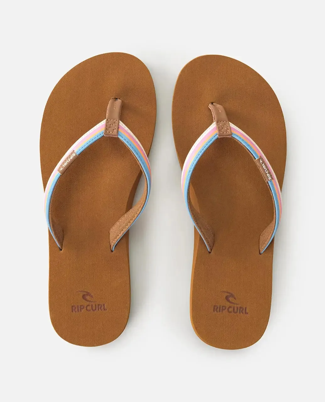 Freedom Bloom Open Toe Flip Flops in Blue