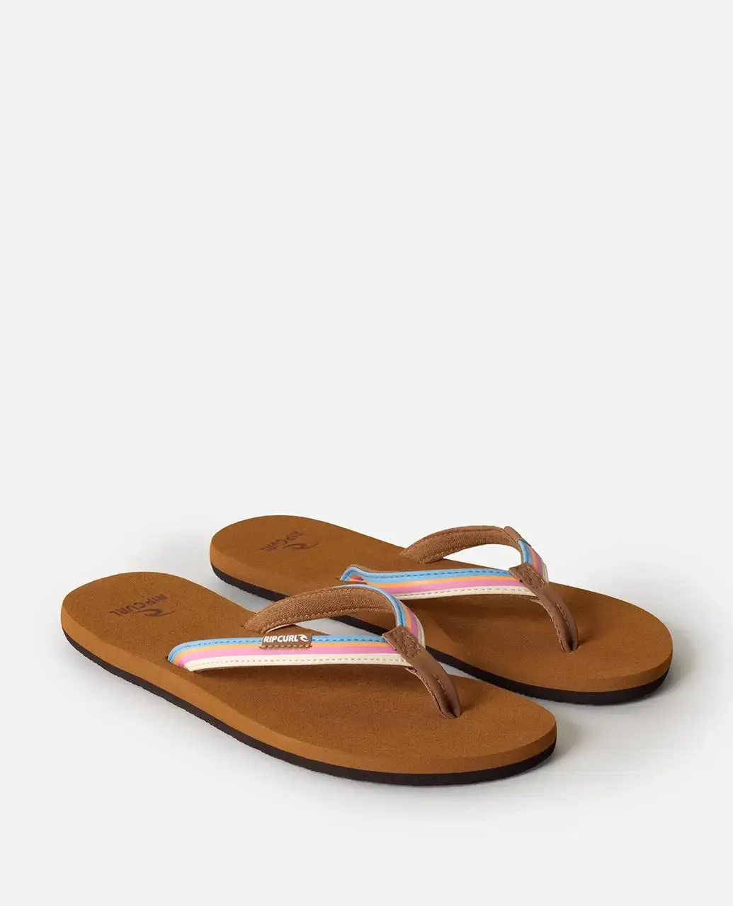 Freedom Bloom Open Toe Flip Flops in Blue