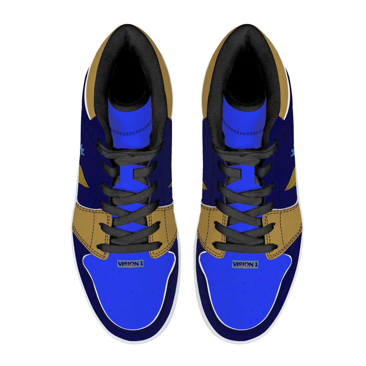 Gold Series - Blue and Gold | High Top Customized | Shoe Zero