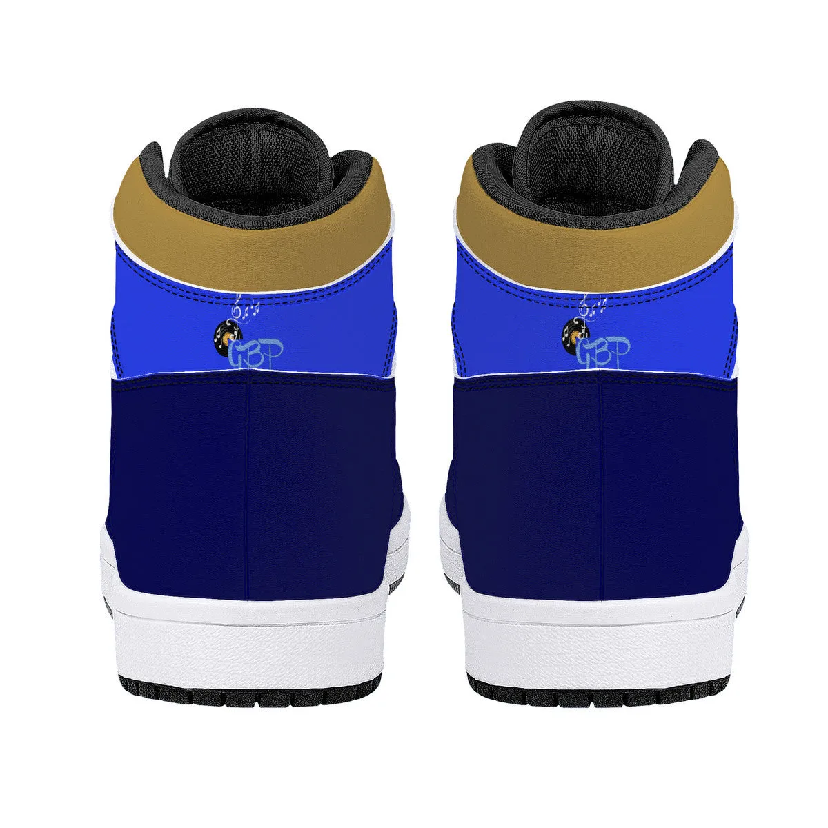 Gold Series - Blue and Gold | High Top Customized | Shoe Zero