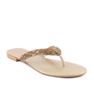 Golden Fancy Chappal 010100