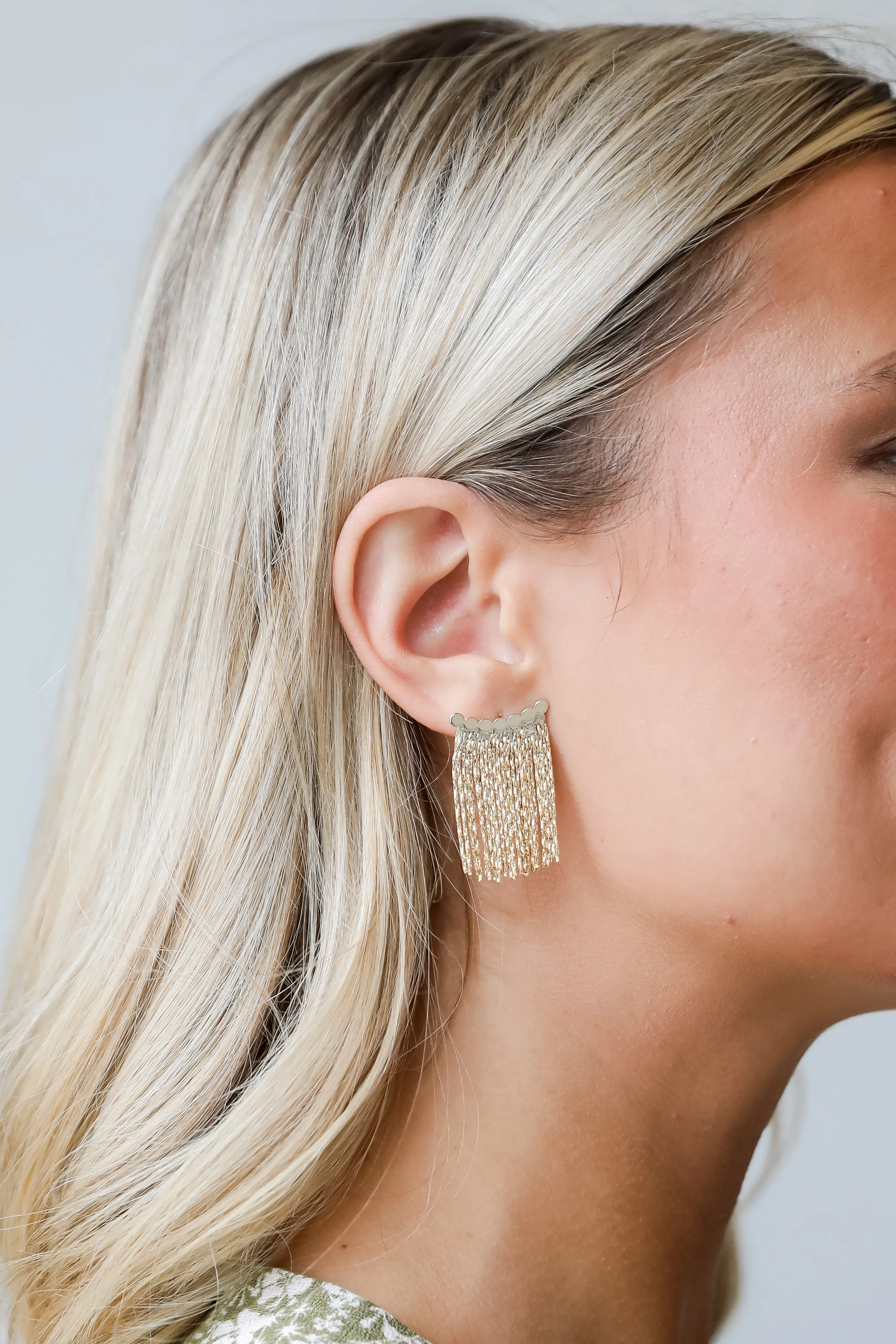 Hattie Gold Fringe Earrings