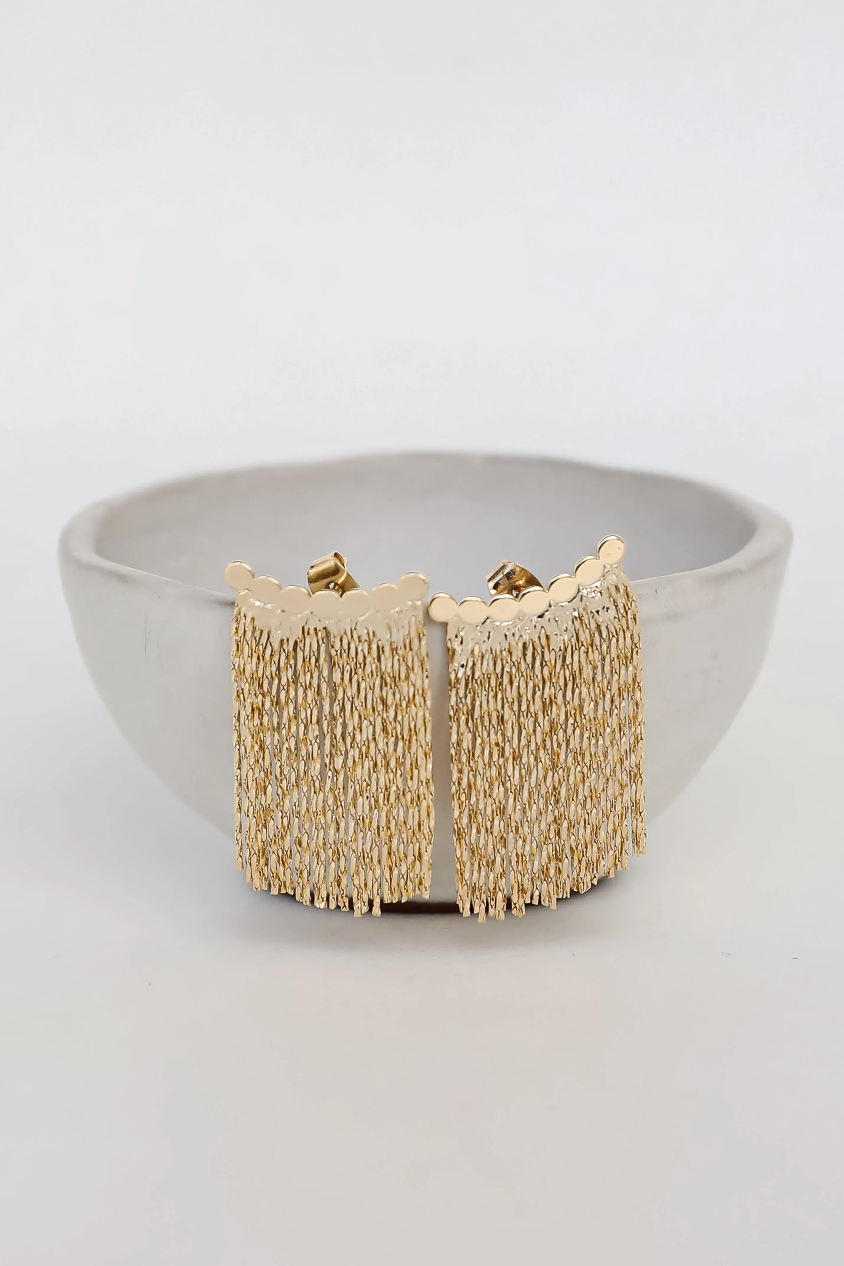 Hattie Gold Fringe Earrings