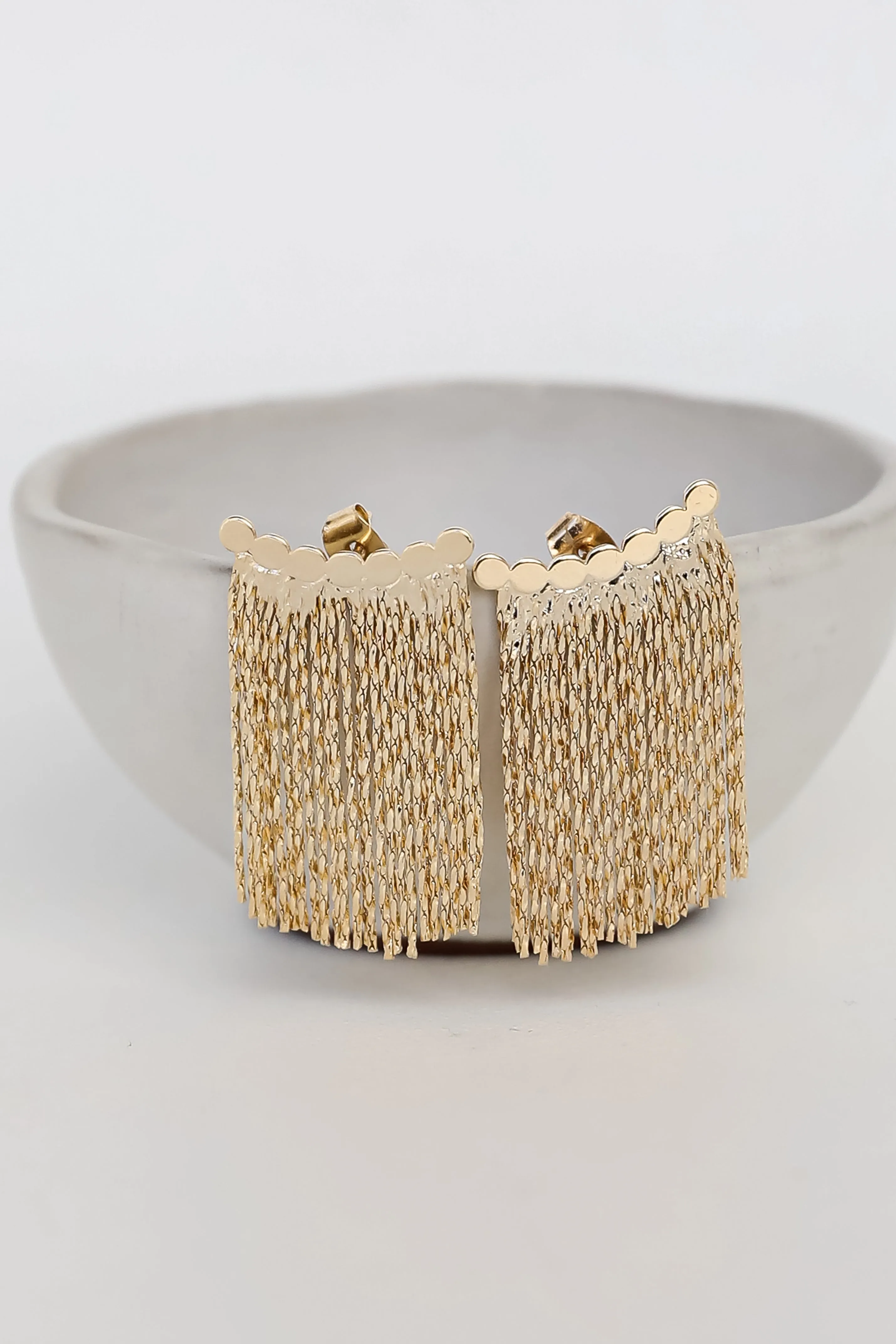 Hattie Gold Fringe Earrings