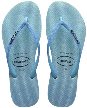 Havaianas Slim Glitter II In Blue For Women