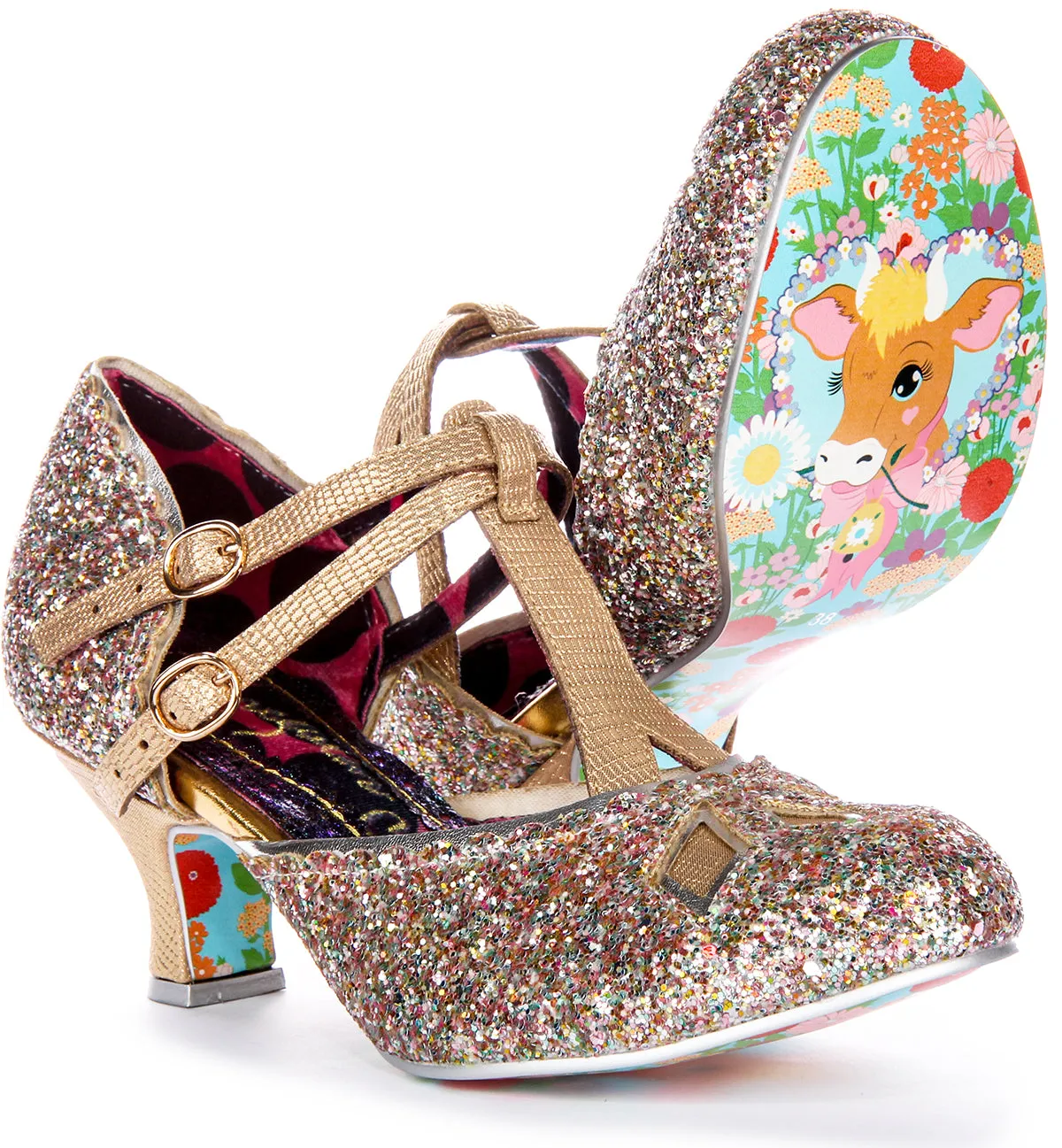 Irregular Choice Golden Age In Rose Gold For Women