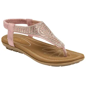 Lotus Aura Ladies Pink T-bar Sandals