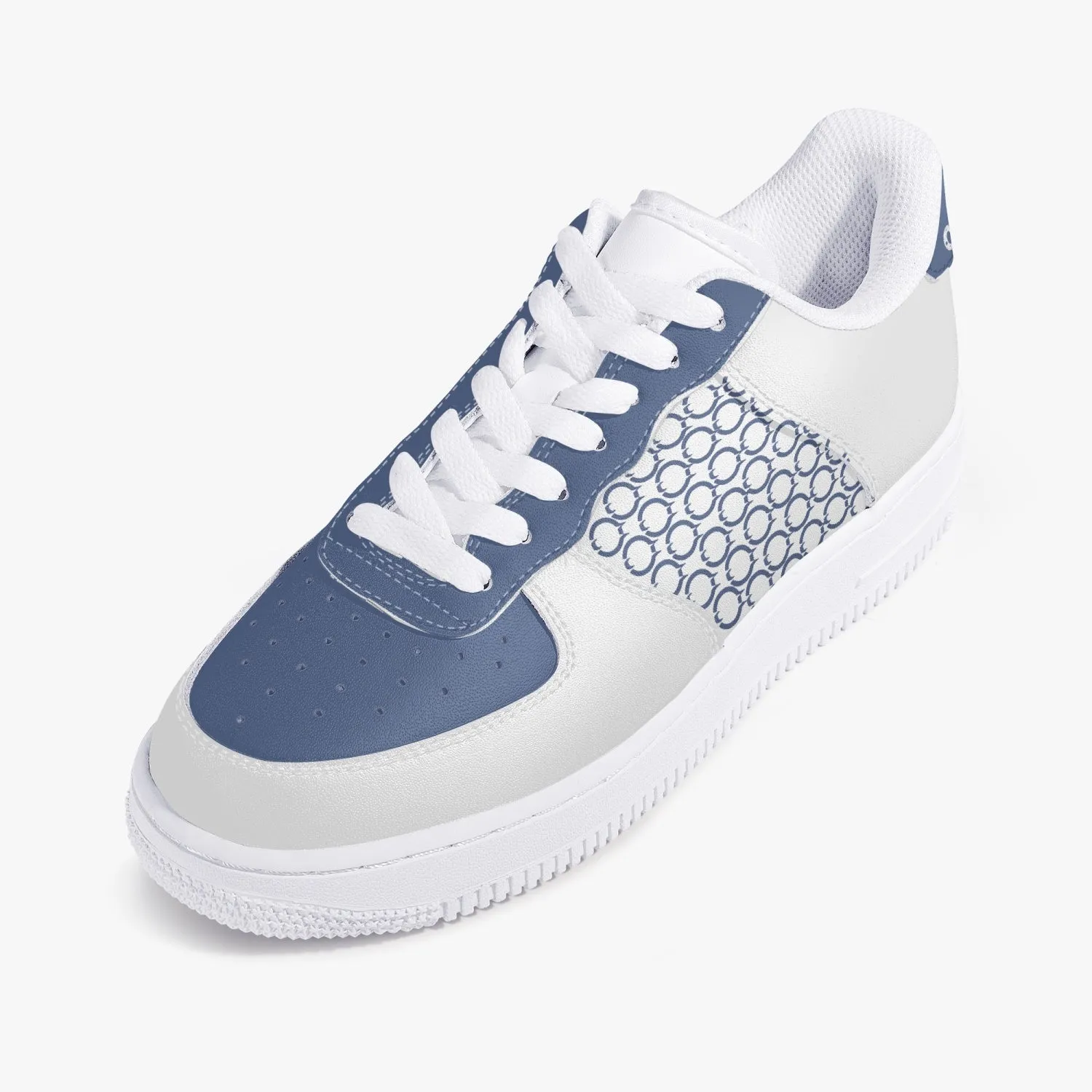 Low-Top Leather Sports Sneakers Light Purple