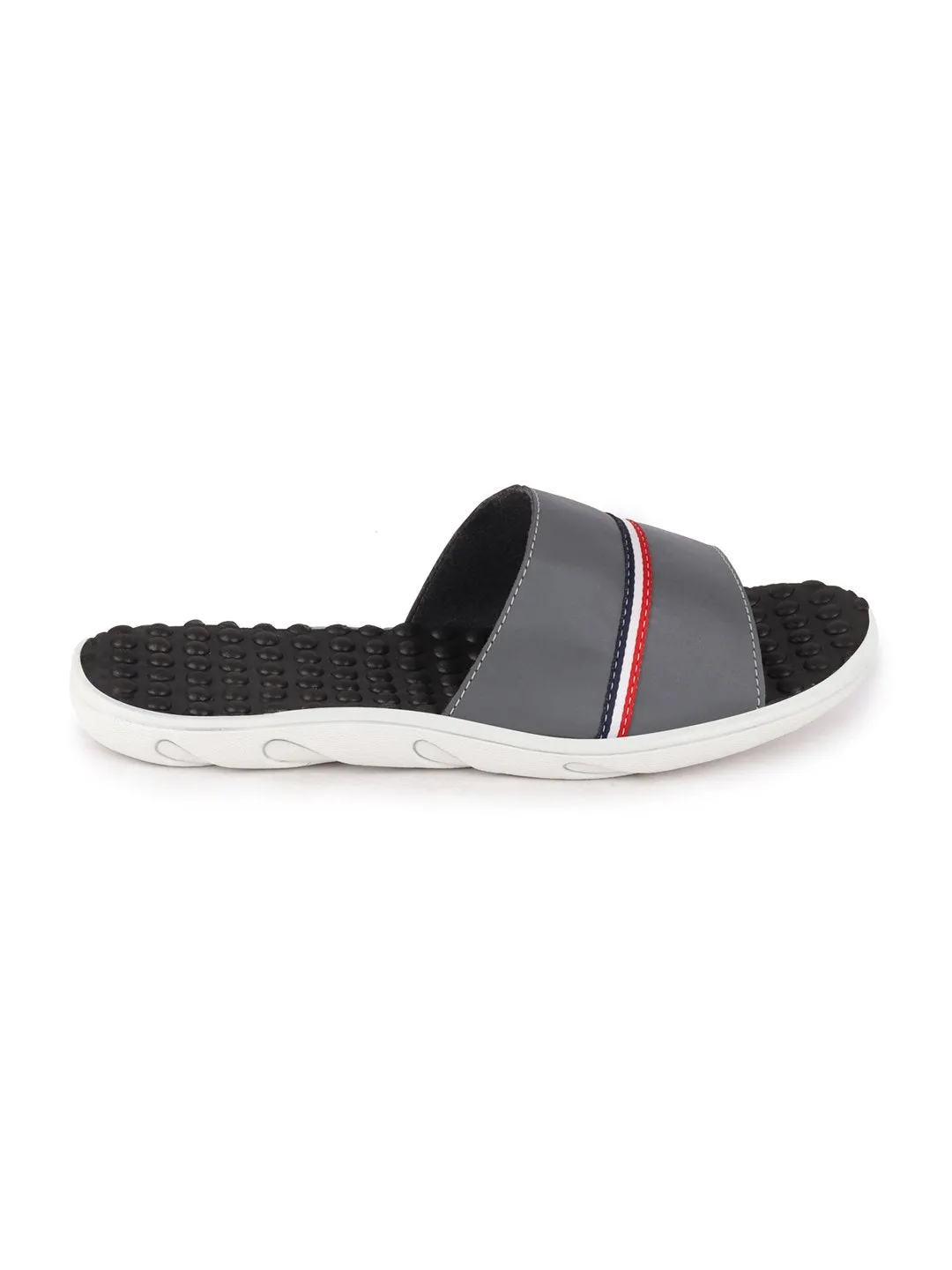 Men Grey Casual Slip-On Flip-Flops