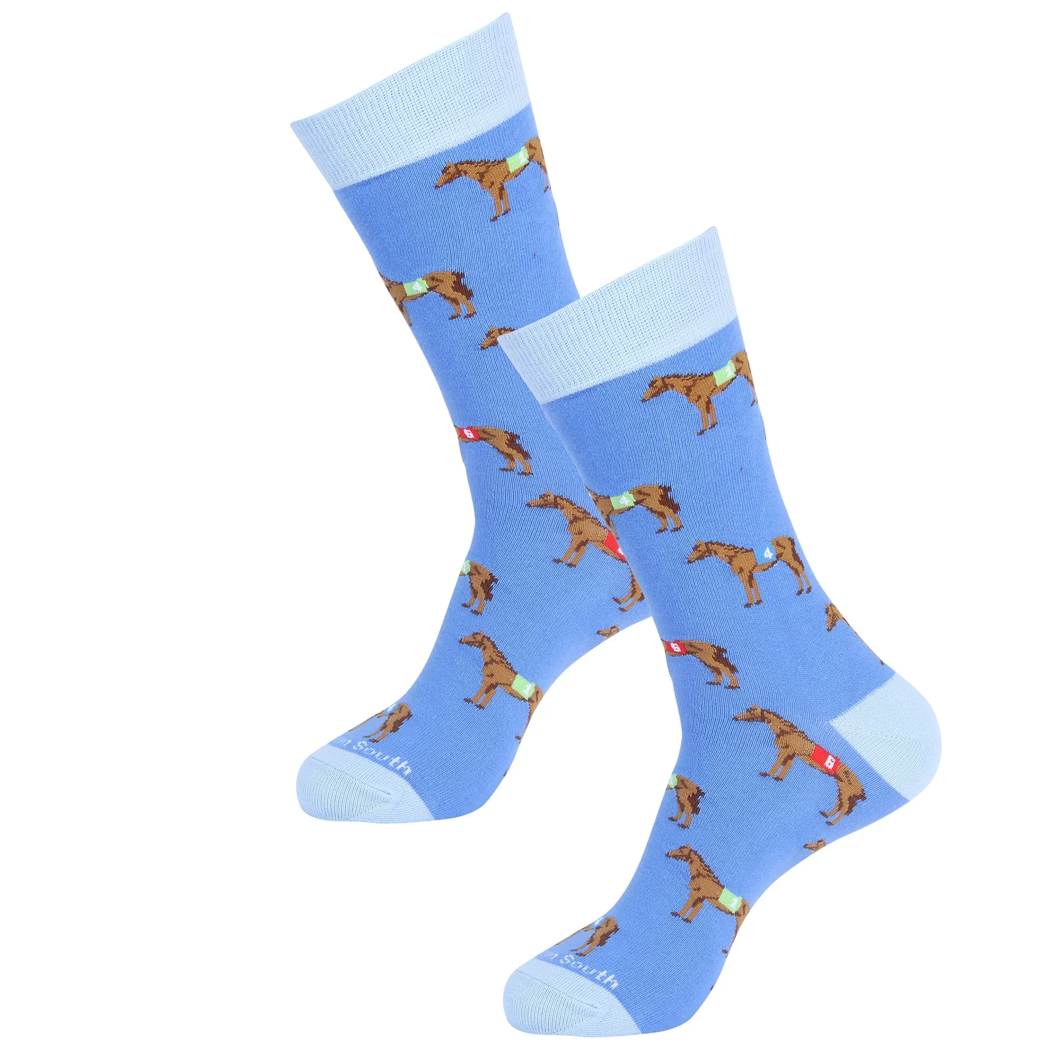 Multi Color Numbered Horses Socks