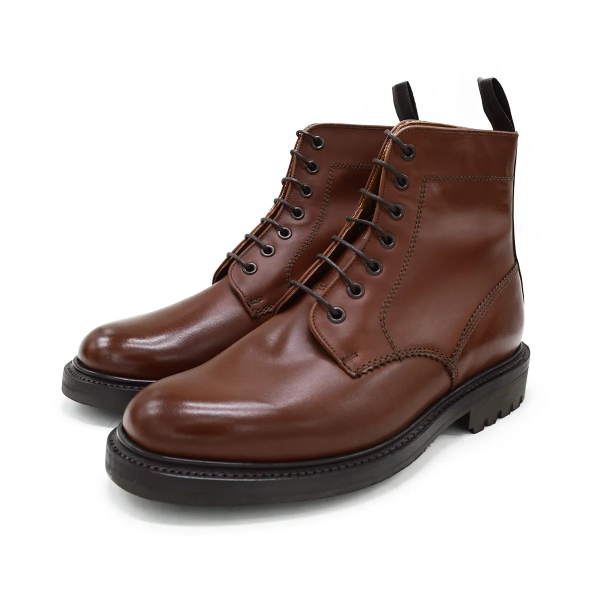 Sanders Kelso- Brown Leather Derby Boot