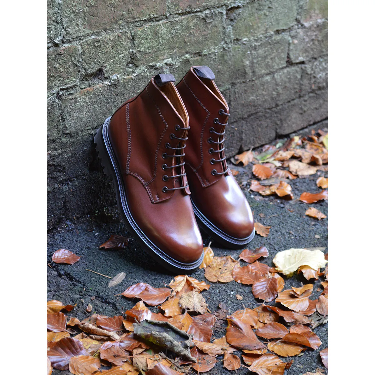 Sanders Kelso- Brown Leather Derby Boot