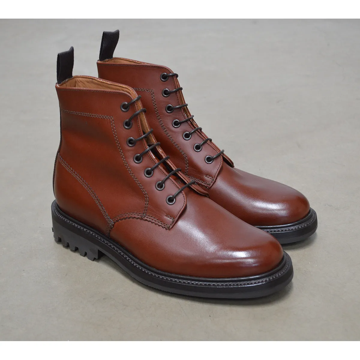 Sanders Kelso- Brown Leather Derby Boot