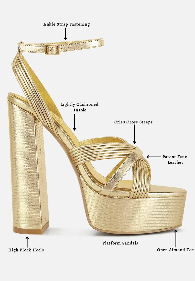 Splendid Crisscross Straps High Heel Sandals