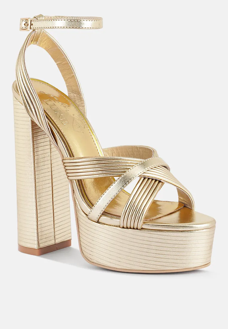 Splendid Crisscross Straps High Heel Sandals