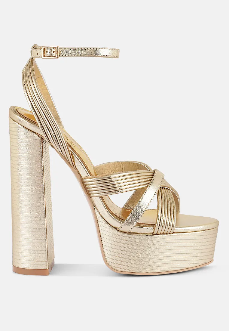 Splendid Crisscross Straps High Heel Sandals