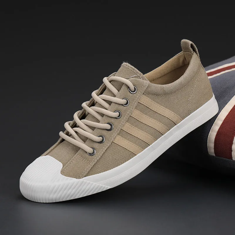 Spring & Summer Men Stripped Canvas Sneakers