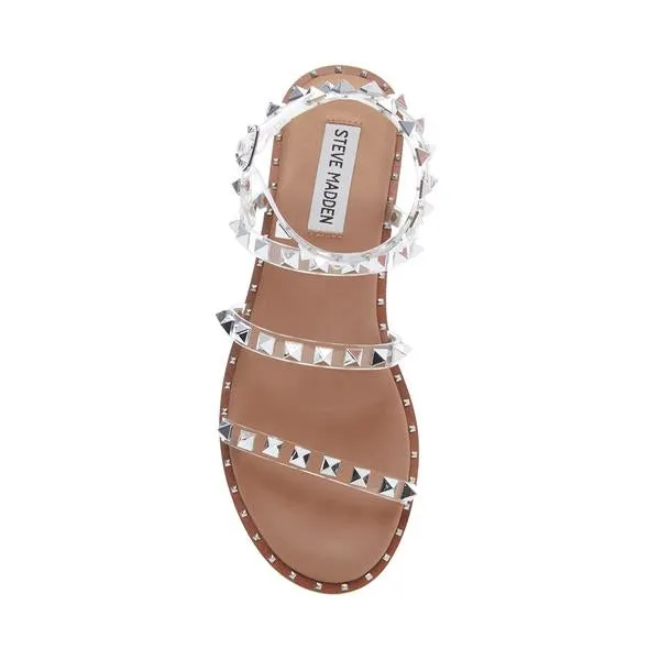 Steve Madden Women's Travel Stud Sandal - Clear TRAV02S1