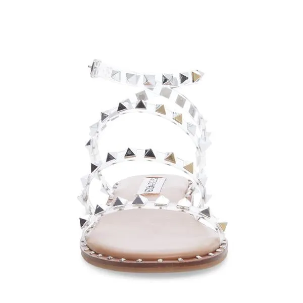 Steve Madden Women's Travel Stud Sandal - Clear TRAV02S1