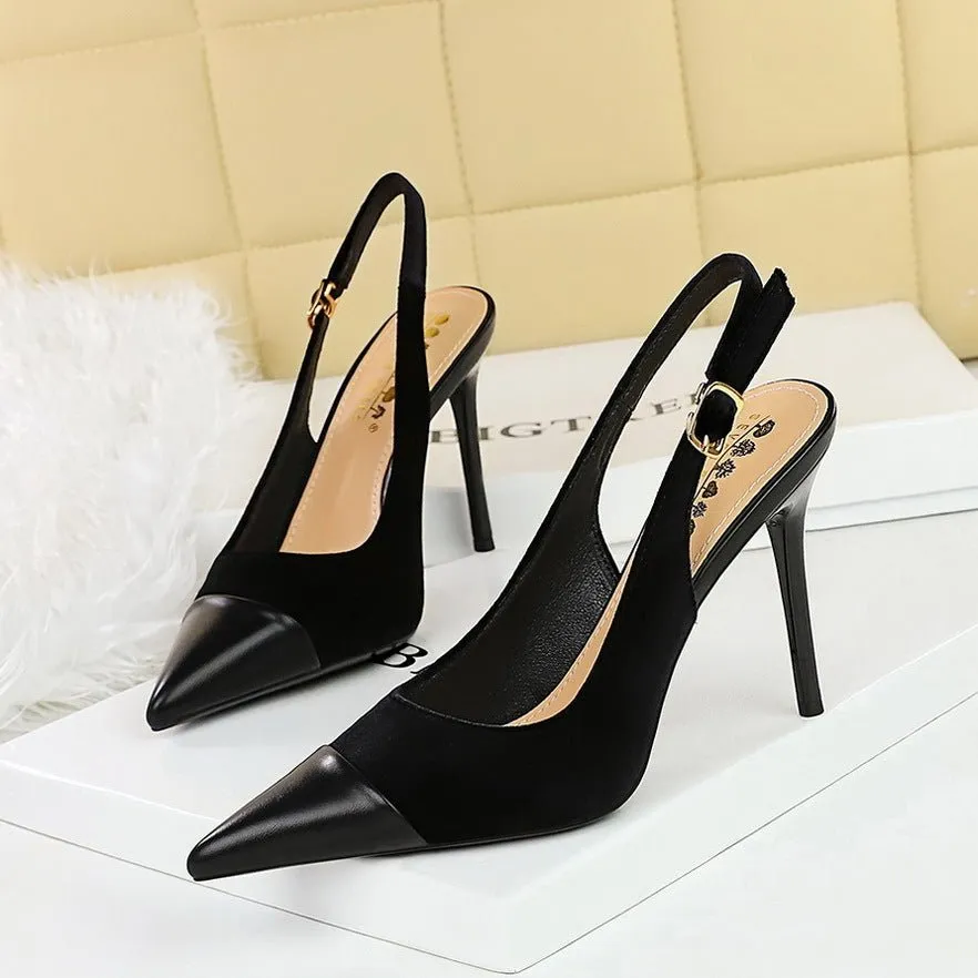 Women's Fashion Shoes: Stylish Suede High Heels with Super High 8cm Heel