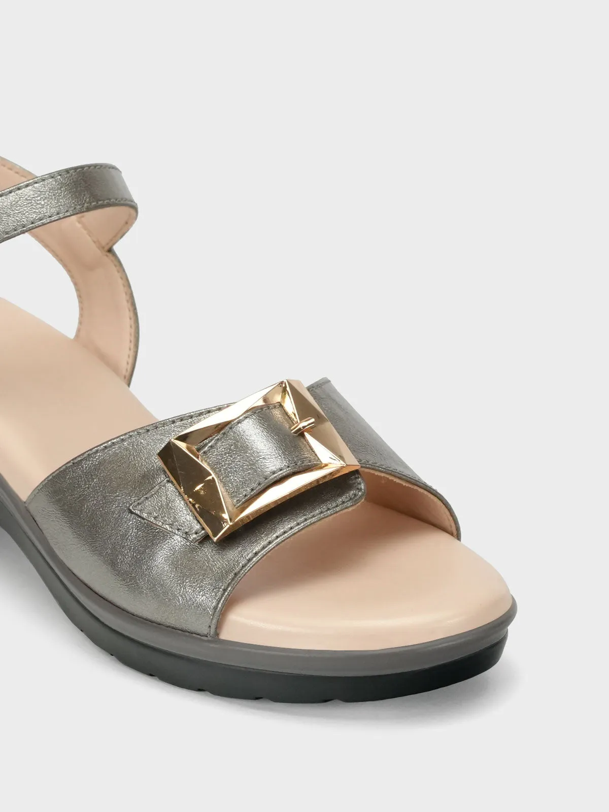 Women's "TRUONG" Shimmer Block Heel Sandals