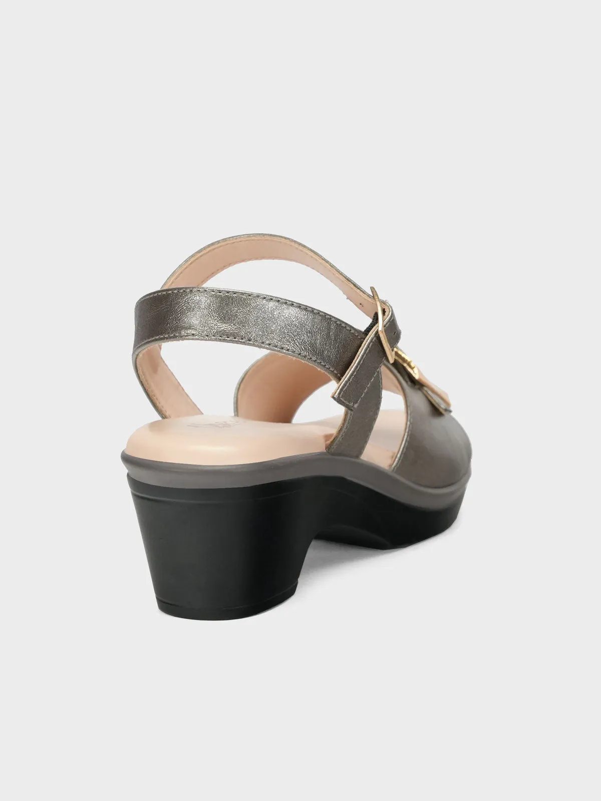 Women's "TRUONG" Shimmer Block Heel Sandals