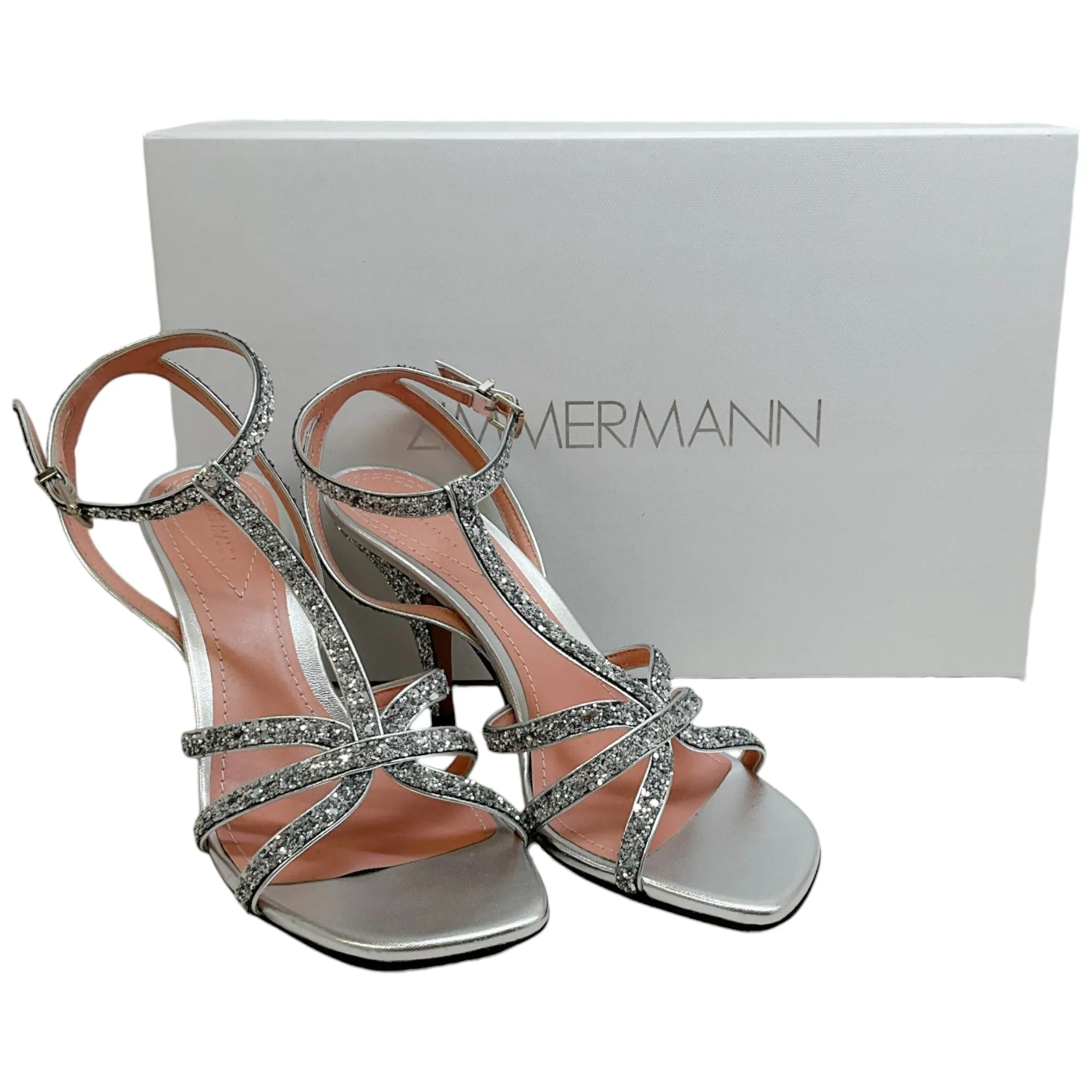 Zimmermann Silver Sequined Aura Sandals